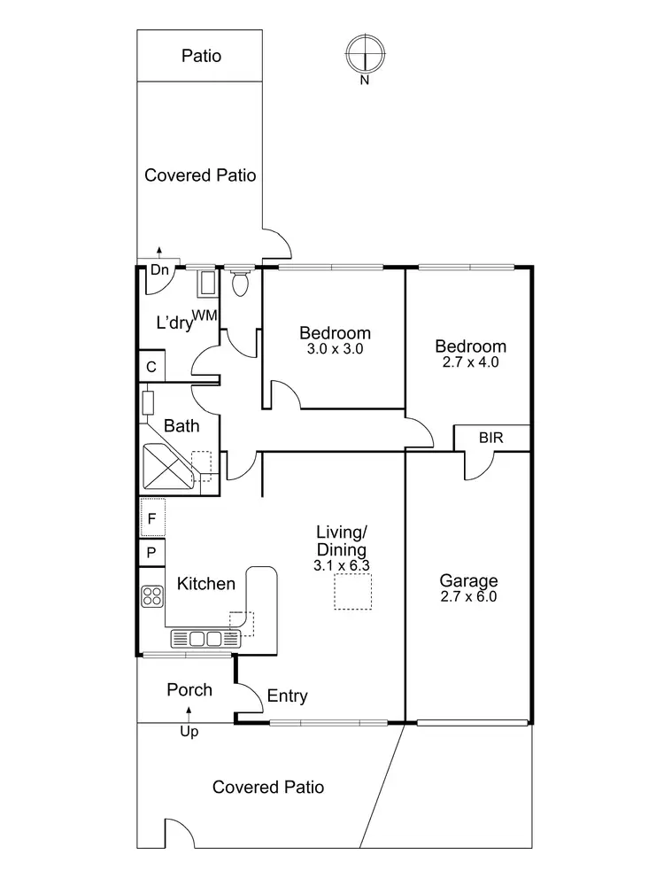 Floorplan of Homely unit listing, 3/40 Lennox Street, Moonee Ponds VIC 3039