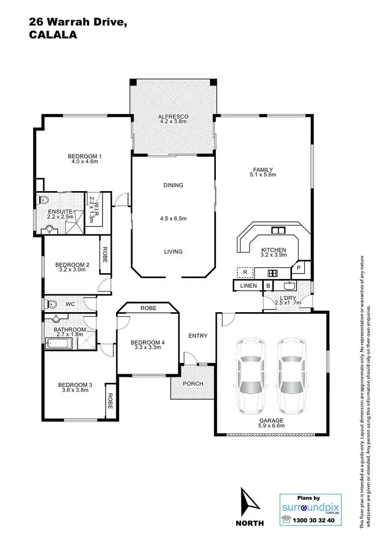 Floorplan of Homely house listing, 26 Warrah Drive, Calala NSW 2340