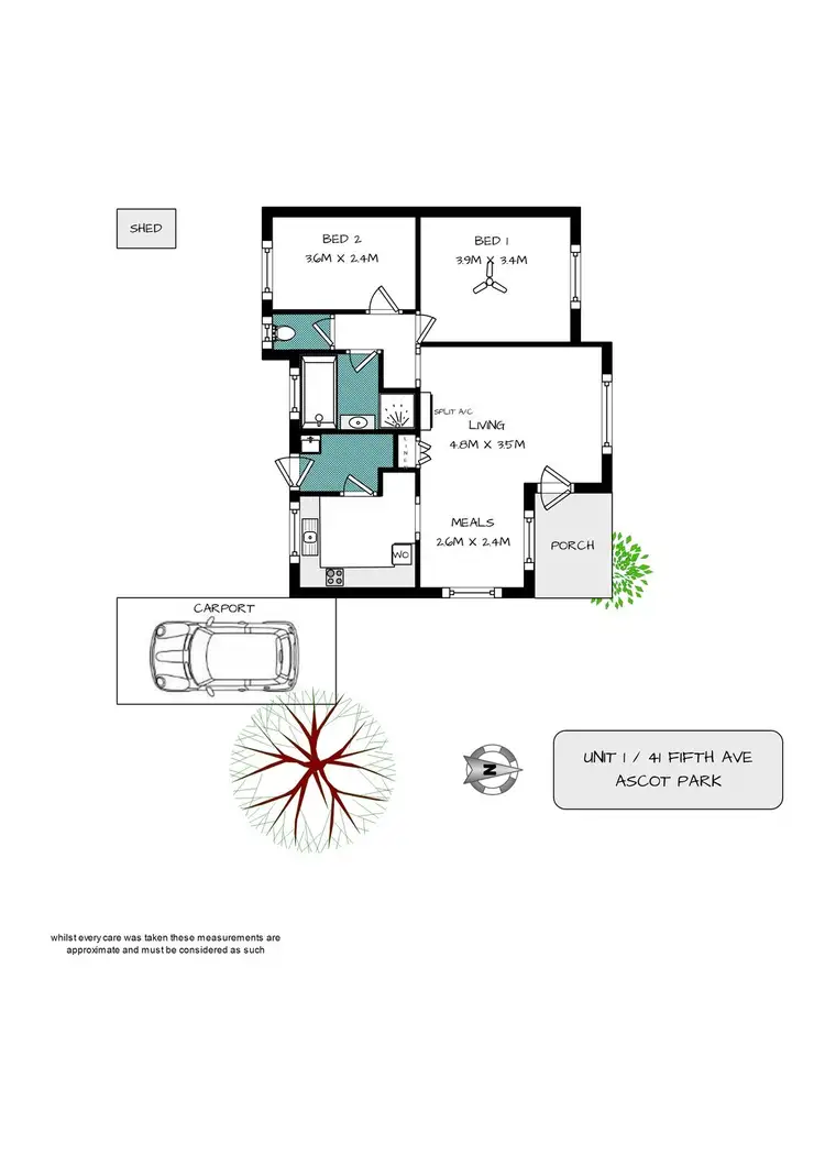 Floorplan of Homely unit listing, 1-41 Fifth Avenue, Ascot Park SA 5043