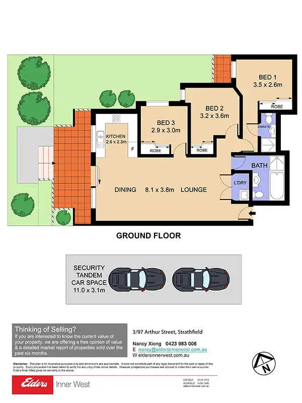 Floorplan of Homely unit listing, 3/97-99 Arthur Street, Strathfield NSW 2135