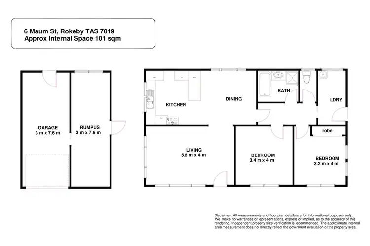 Floorplan of Homely house listing, 6 Maum Street, Rokeby TAS 7019
