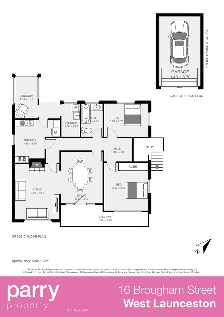 Floorplan of Homely house listing, 16 Brougham Street, West Launceston TAS 7250