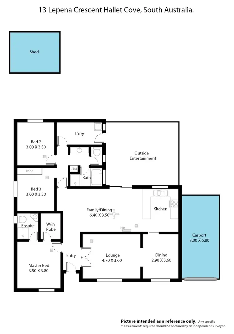 Floorplan of Homely house listing, 13 Lepena Crescent, Hallett Cove SA 5158
