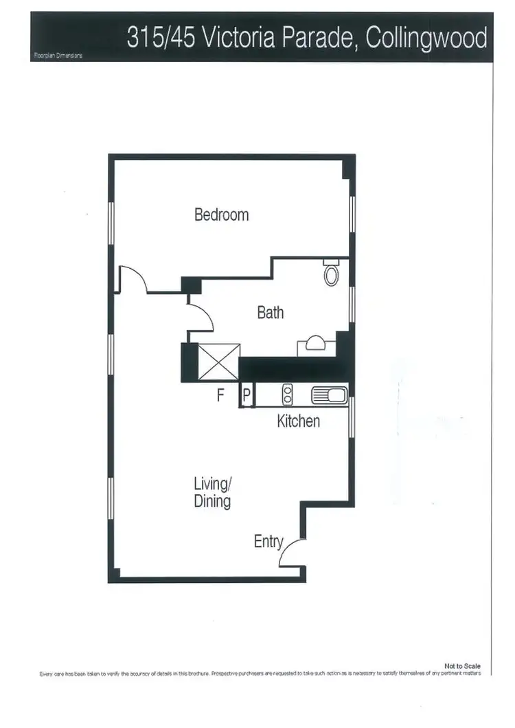 Floorplan of Homely apartment listing, 315/45 Victoria Parade, Collingwood VIC 3066