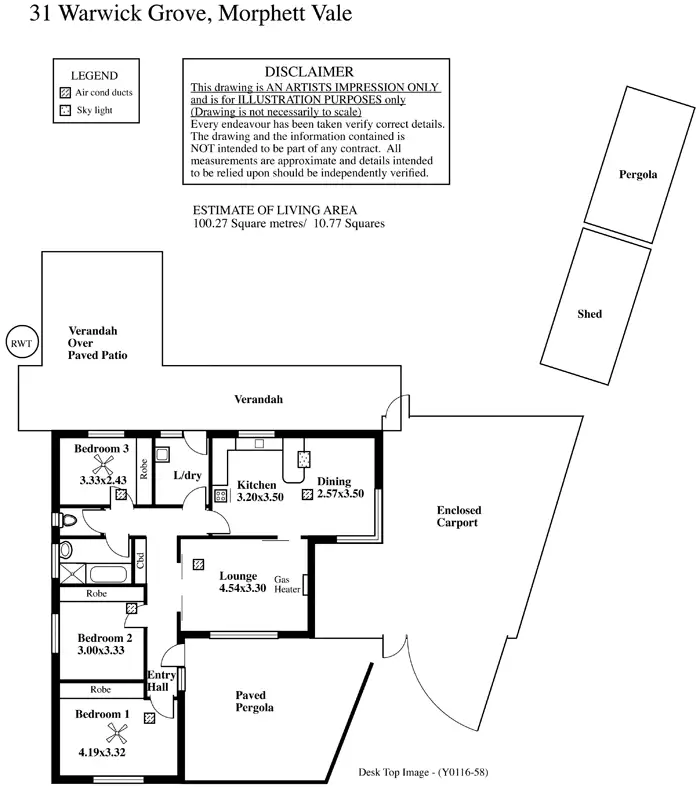 Floorplan of Homely house listing, 31 Warwick Grove, Morphett Vale SA 5162
