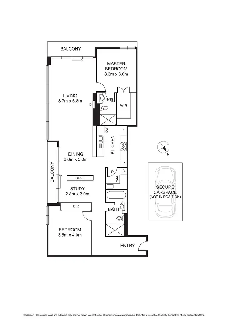 Floorplan of Homely apartment listing, 36/95 Rouse Street, Port Melbourne VIC 3207
