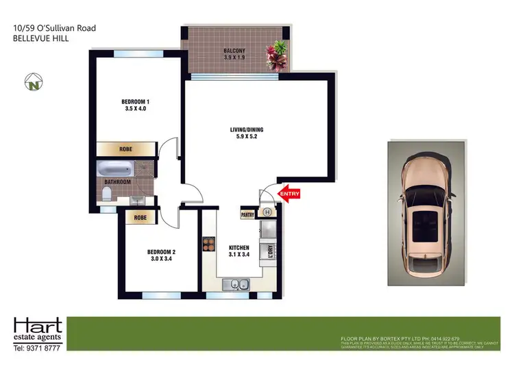 Floorplan of Homely apartment listing, 10/59 O'Sullivan Road, Rose Bay NSW 2029