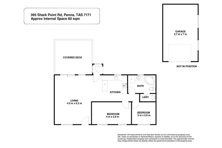 Floorplan of Homely house listing, 395 Shark Point Road, Penna TAS 7171