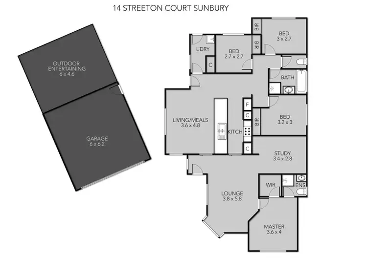 Floorplan of Homely house listing, 14 Streeton Court, Sunbury VIC 3429