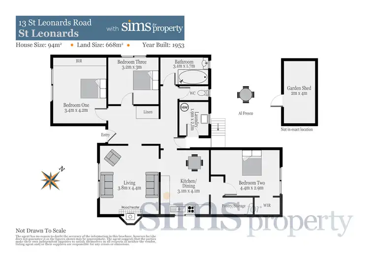 Floorplan of Homely house listing, 13 St Leonards Road, St Leonards TAS 7250