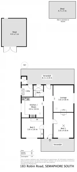 Floorplan of Homely house listing, 183 Robin Road, Semaphore South SA 5019