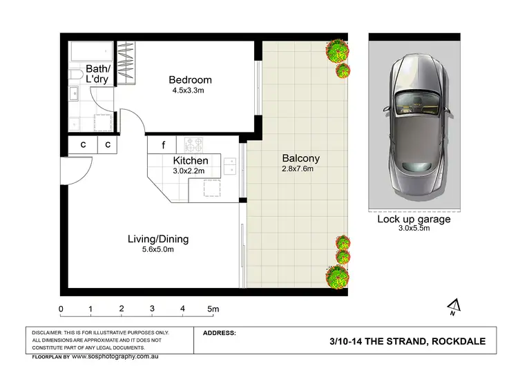 Floorplan of Homely apartment listing, 3/10-14 The Strand, Rockdale NSW 2216