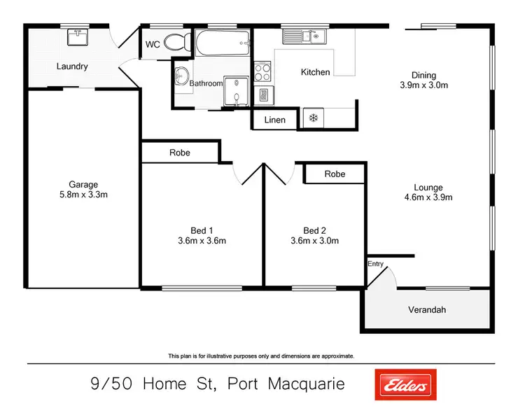 Floorplan of Homely villa listing, 9/50 Home Street, Port Macquarie NSW 2444