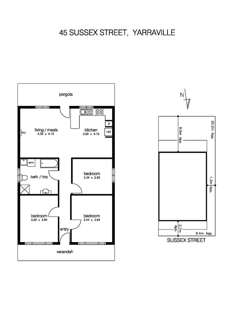 Floorplan of Homely house listing, 45 Sussex Street, Yarraville VIC 3013