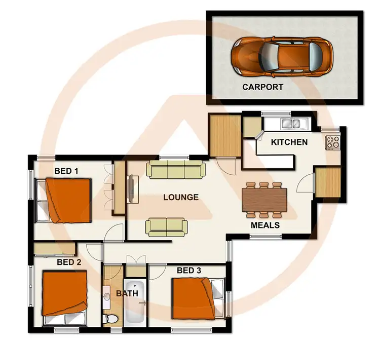 Floorplan of Homely house listing, 61 Rosemary St, Inala QLD 4077