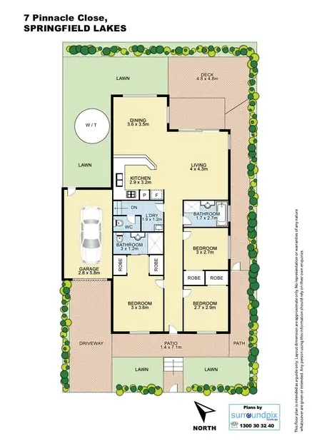 Floorplan of Homely house listing, 7 Pinnacle Cl, Springfield Lakes QLD 4300