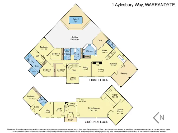 Floorplan of Homely house listing, 1 Aylesbury Way, Warrandyte VIC 3113