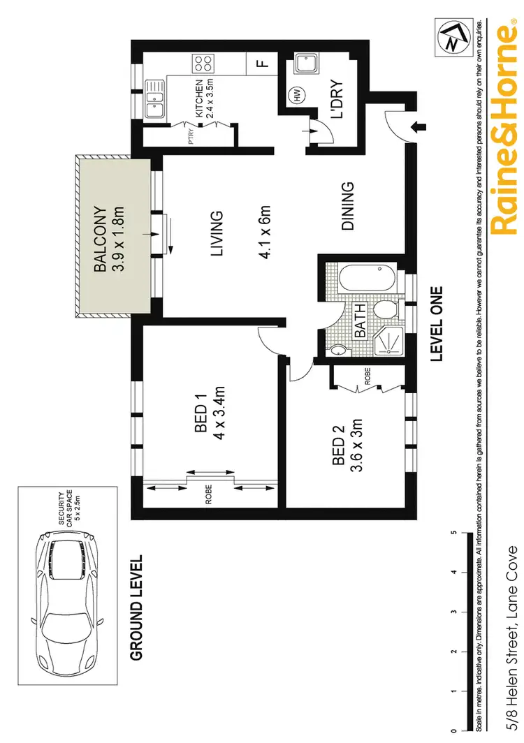 Floorplan of Homely apartment listing, 5/8 Helen Street, Lane Cove NSW 2066