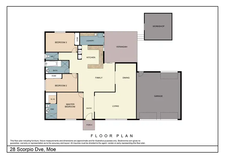Floorplan of Homely house listing, 28 Scorpio Drive, Moe VIC 3825