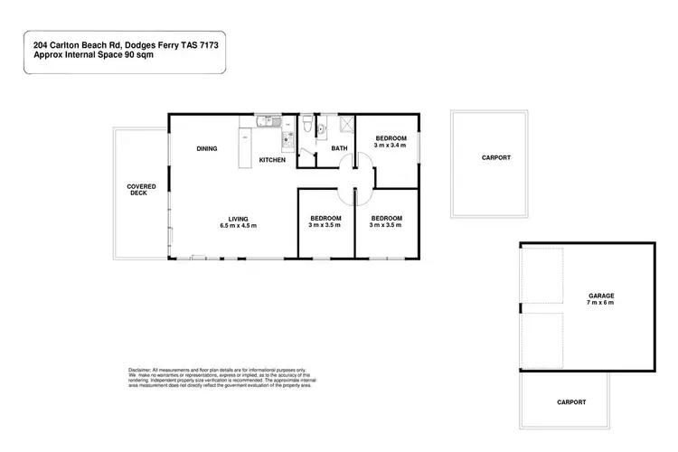 Floorplan of Homely house listing, 204 Carlton Beach Road, Dodges Ferry TAS 7173