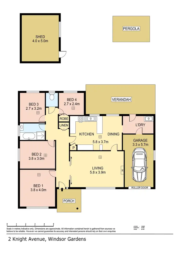Floorplan of Homely house listing, 2 KNIGHT AVE, Windsor Gardens SA 5087