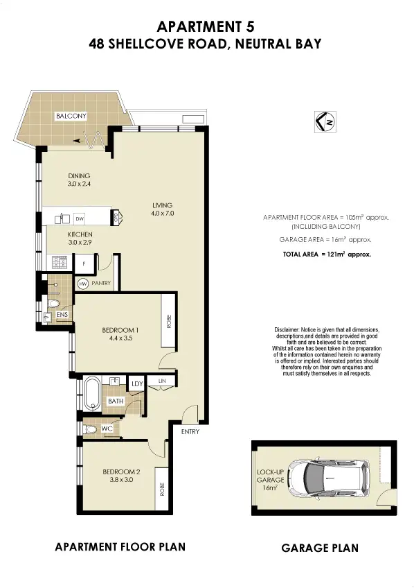 Floorplan of Homely apartment listing, 5/48 Shellcove Road, Neutral Bay NSW 2089