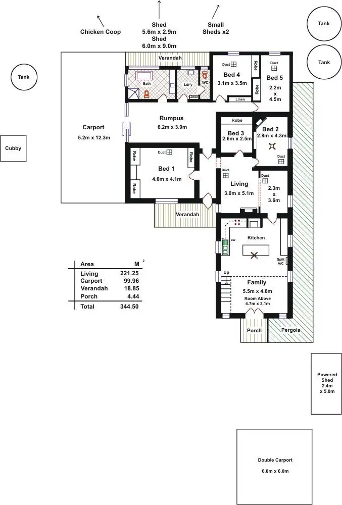 Floorplan of Homely house listing, 1884 Two Wells Road (Buchfelde), Gawler SA 5118