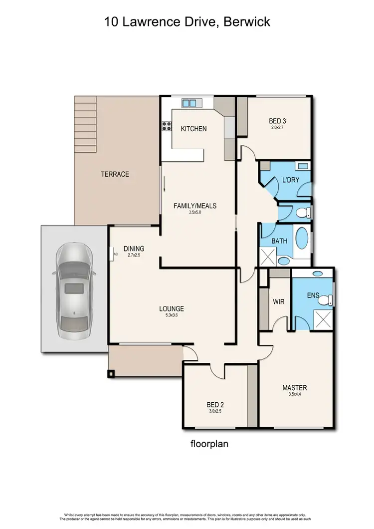 Floorplan of Homely house listing, 10 Lawrence Drive, Berwick VIC 3806