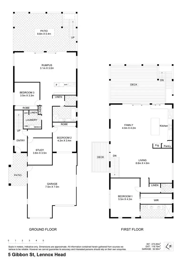 Floorplan of Homely house listing, 5 GIBBON STREET, Lennox Head NSW 2478