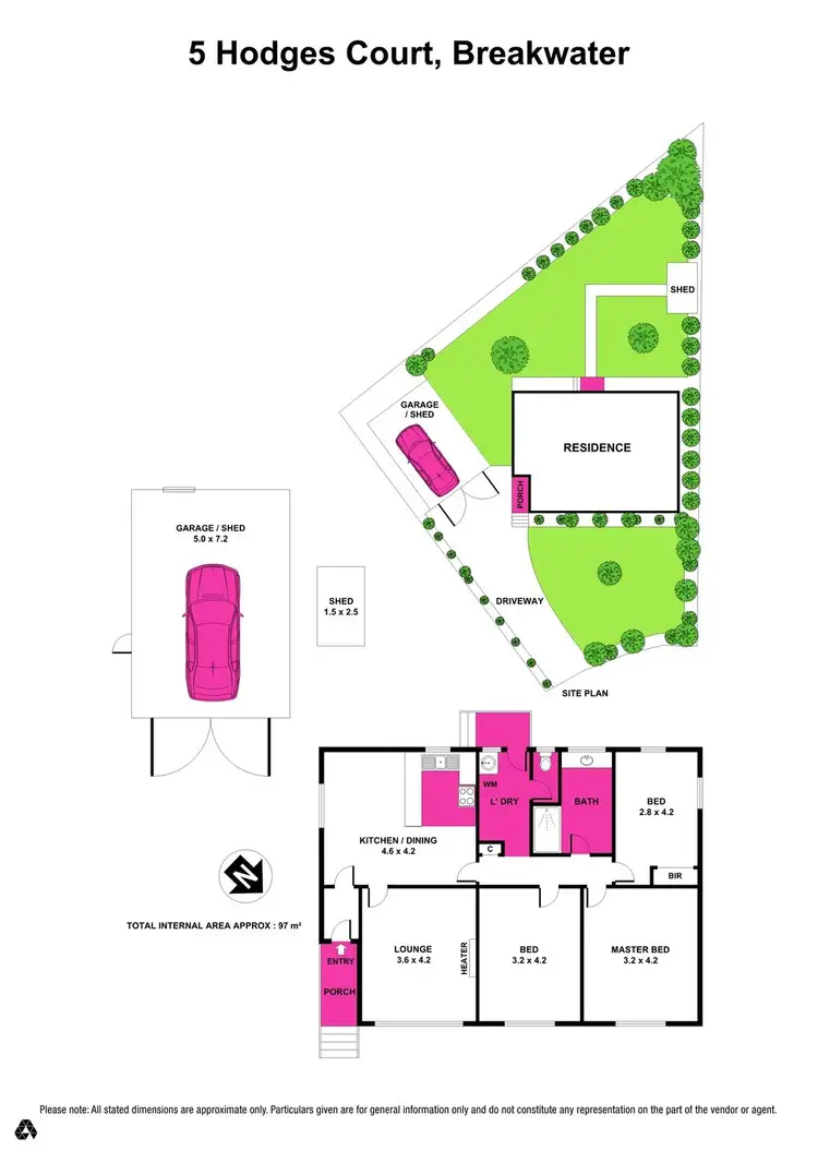 Floorplan of Homely house listing, 5 Hodges Court, Breakwater VIC 3219