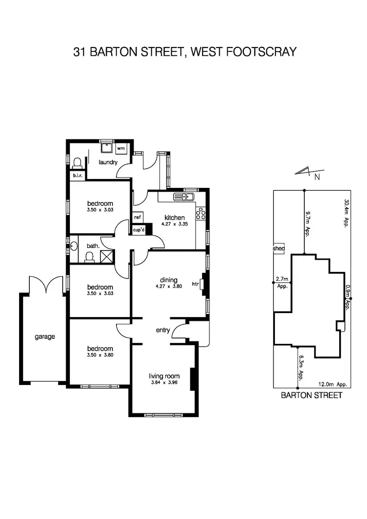 Floorplan of Homely house listing, 31 Barton Street, West Footscray VIC 3012
