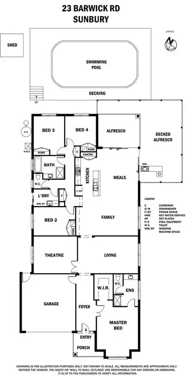 Floorplan of Homely house listing, 23 Barwick Road, Sunbury VIC 3429