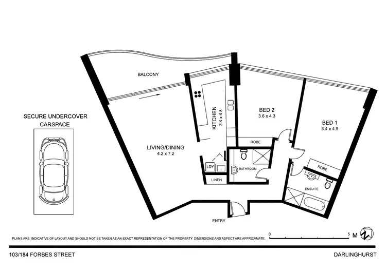 Floorplan of Homely apartment listing, 103/184 Forbes Street, Darlinghurst NSW 2010