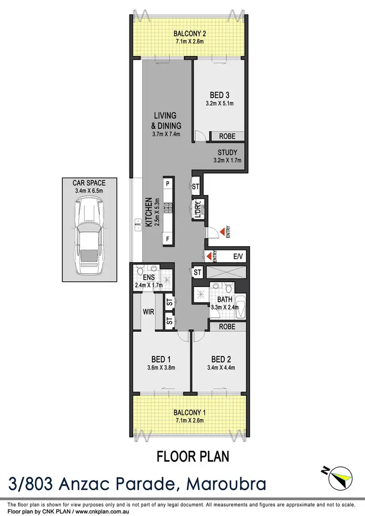 Floorplan of Homely apartment listing, 3/803 Anzac Parade, Maroubra NSW 2035