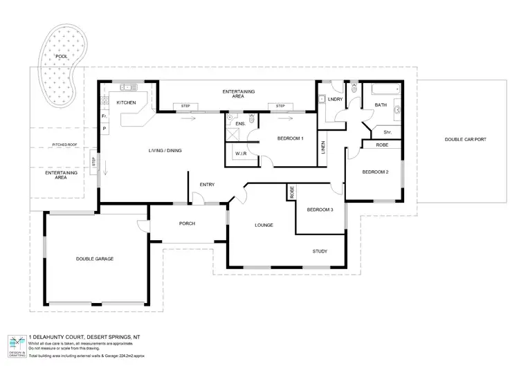 Floorplan of Homely house listing, 1 DELAHUNTY COURT, Desert Springs NT 870