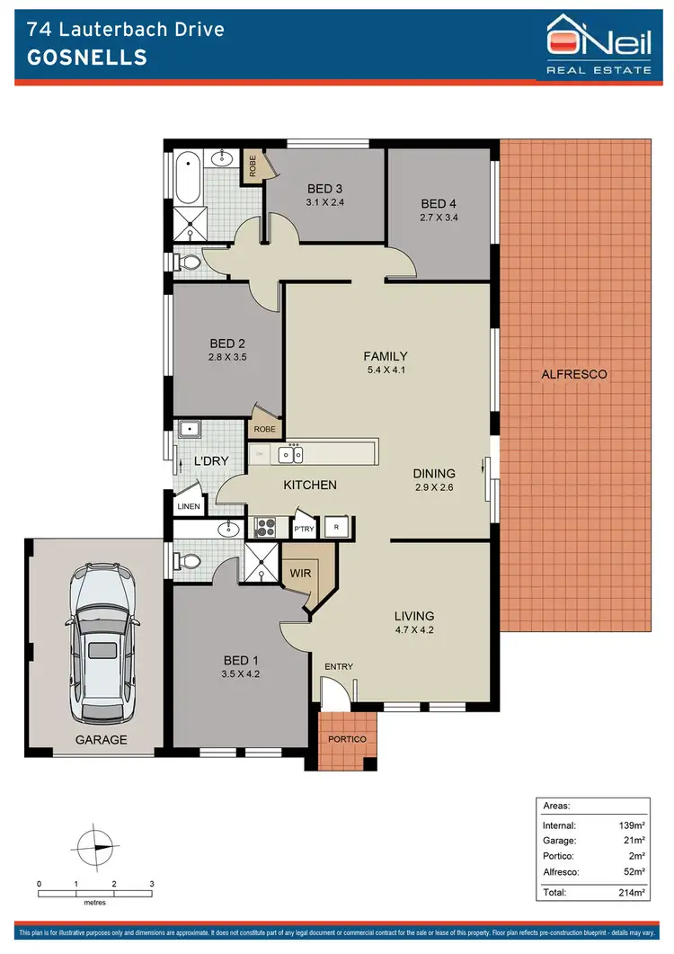 Floorplan of Homely house listing, 74 Lauterbach Drive, Gosnells WA 6110