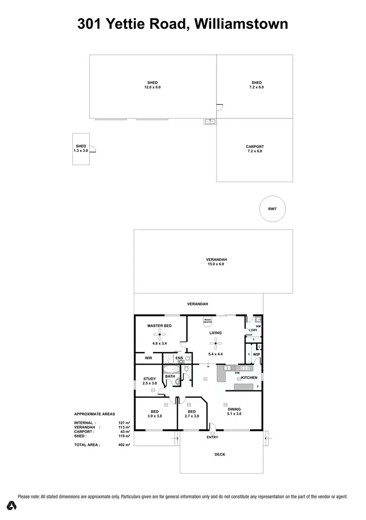 Floorplan of Homely house listing, 301 Yettie Road, Williamstown SA 5351