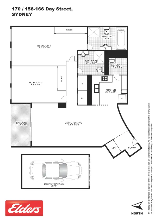 Floorplan of Homely apartment listing, 170/158-166 Day Street (289-295 Sussex Street), Sydney NSW 2000