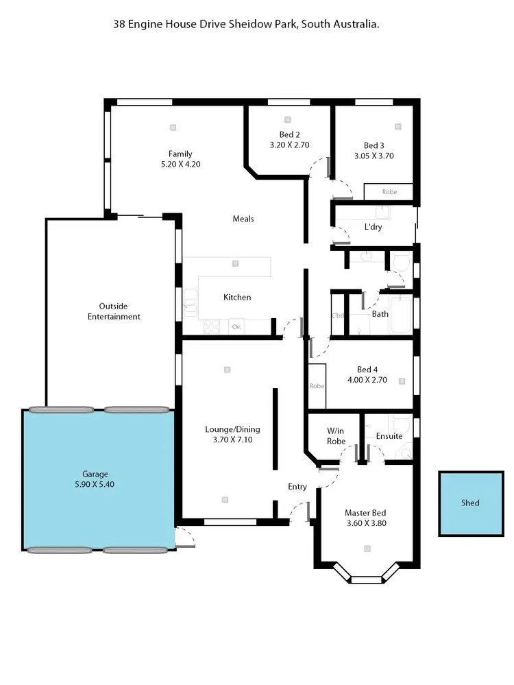 Floorplan of Homely house listing, 38 Enginehouse Drive, Sheidow Park SA 5158