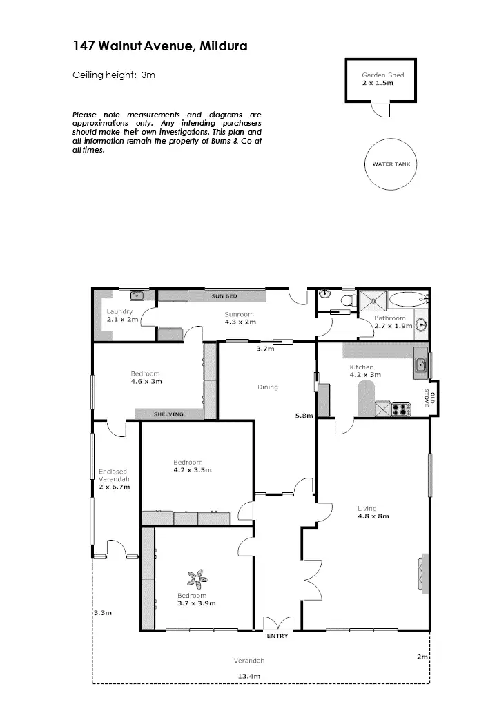 Floorplan of Homely house listing, 147 Walnut Avenue, Mildura VIC 3500