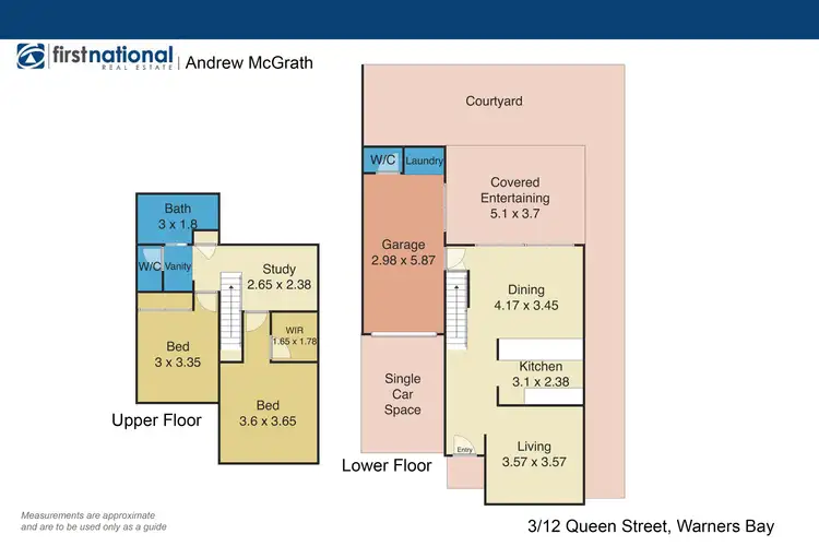 Floorplan of Homely unit listing, 3/12 Queen Street, Warners Bay NSW 2282