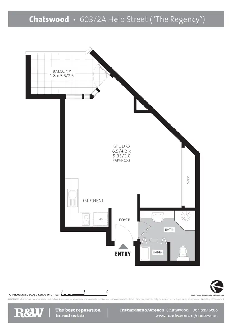 Floorplan of Homely apartment listing, 603/2A Help Street, Chatswood NSW 2067