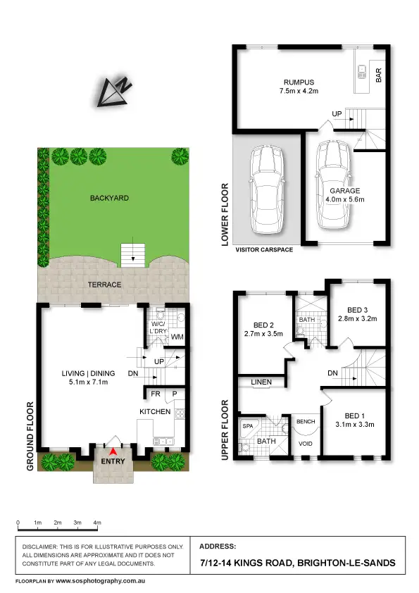 Floorplan of Homely townhouse listing, 7/12-14 Kings Road, Brighton-le-sands NSW 2216