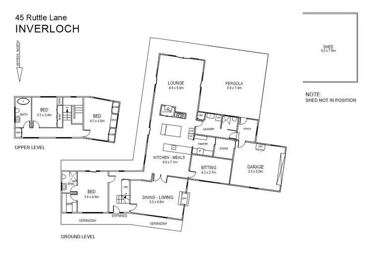 Floorplan of Homely rural property listing, 45 Ruttle Lane, Inverloch VIC 3996