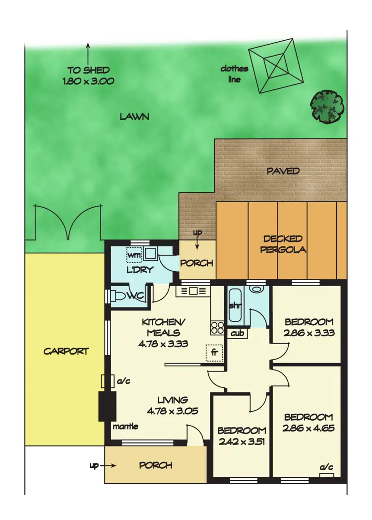 Floorplan of Homely house listing, 35 Kirra Avenue, Mitchell Park SA 5043