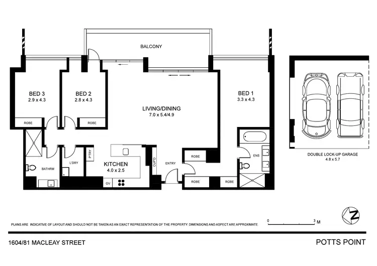 Floorplan of Homely apartment listing, 1604/81 Macleay Street, Potts Point NSW 2011