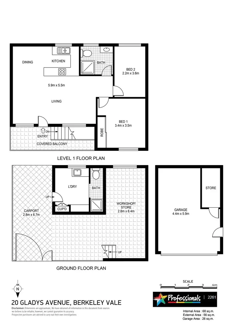 Floorplan of Homely house listing, 20 Gladys Avenue, Berkeley Vale NSW 2261