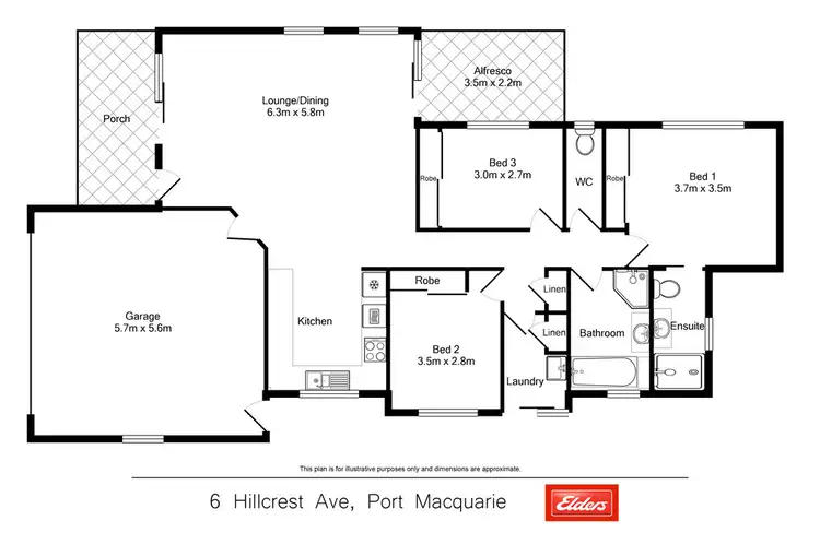 Floorplan of Homely house listing, 6 Hillcrest Avenue, Port Macquarie NSW 2444