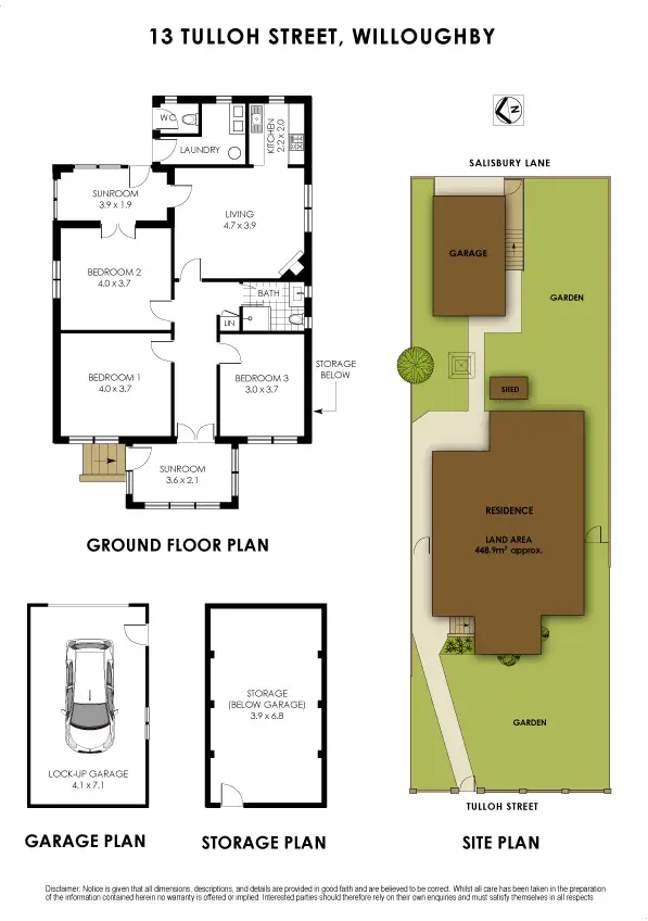 Floorplan of Homely house listing, 13 Tulloh Street, Willoughby NSW 2068