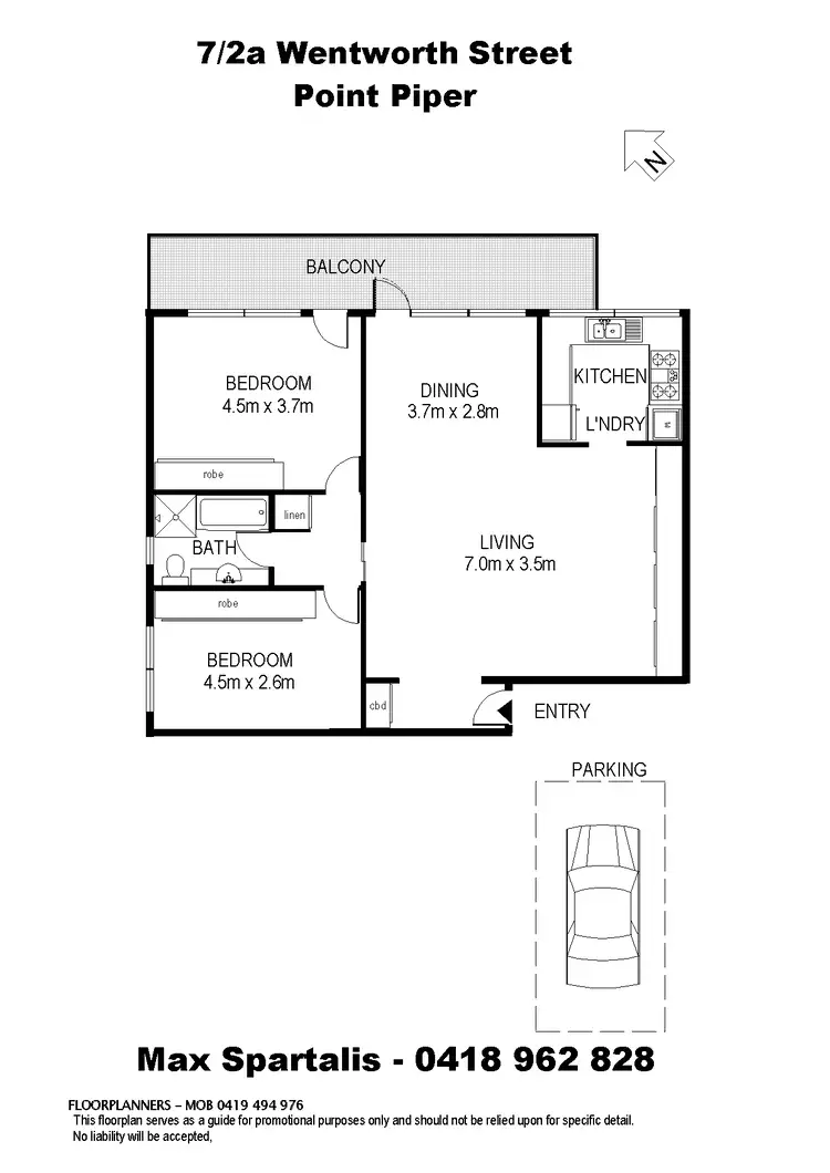 Floorplan of Homely apartment listing, 7/2a Wentworth, Point Piper NSW 2027